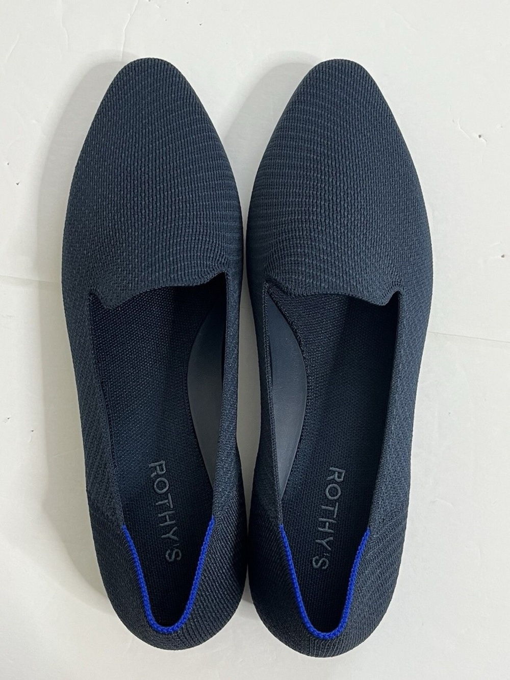 Rothy’s The Almond Loafer Navy Twill Slip On Shoe Size 10 - Picture 5 of 10